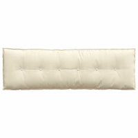 Cuscino per Schiena Crema 160 x 50 cm Tessuto in Cords 42014910