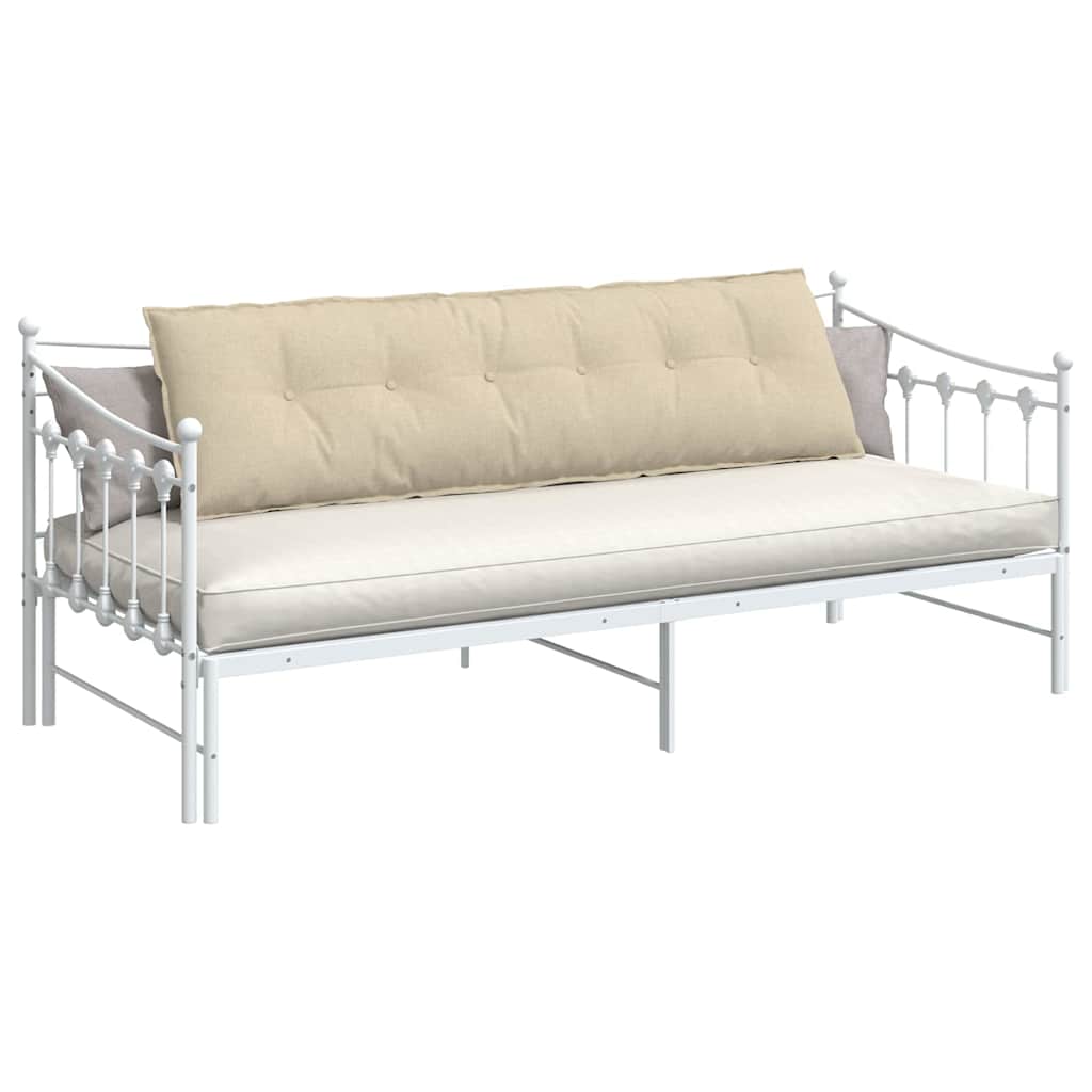 Cuscino per Schiena Crema 180 x 19 x 50 cm Tessuto 42014923