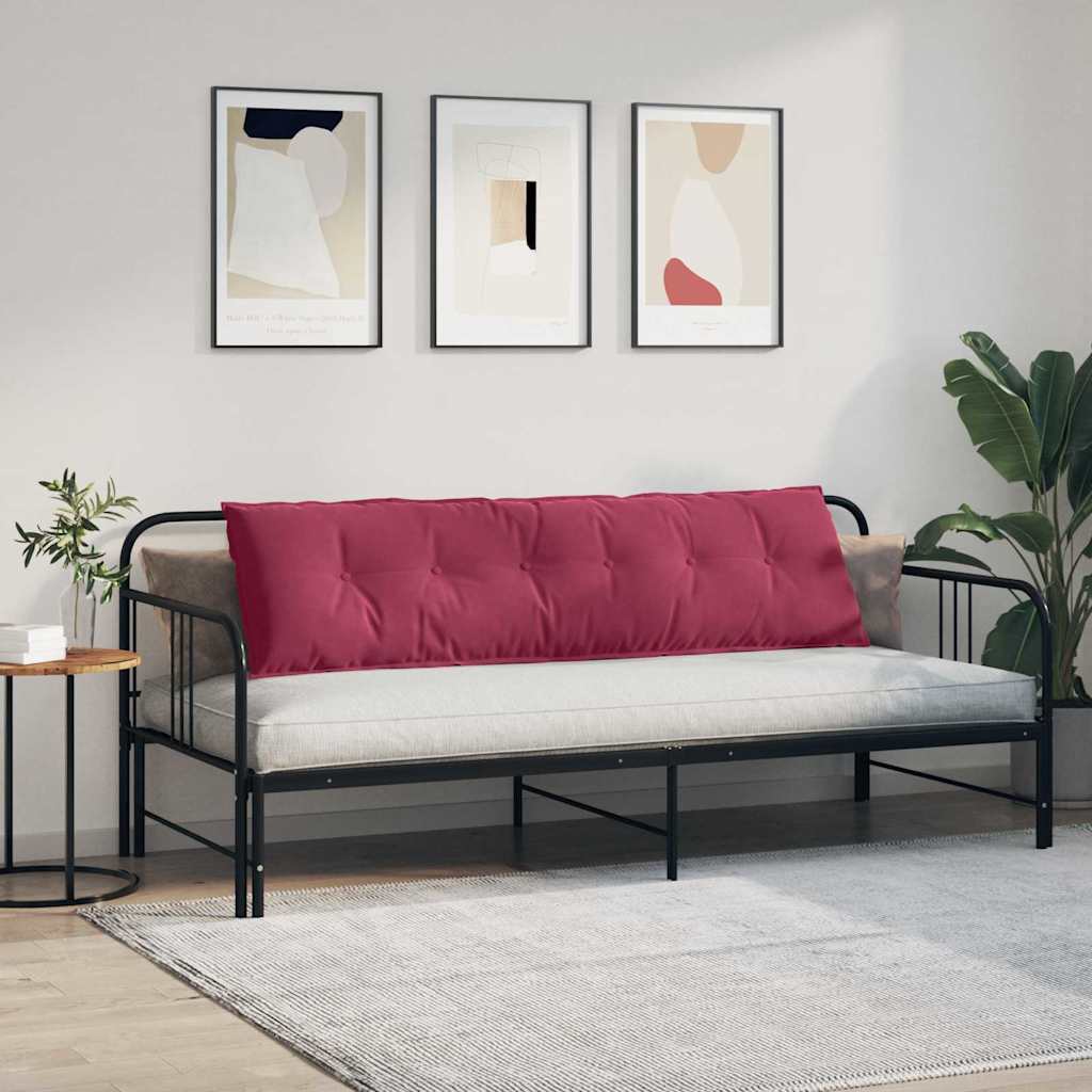 Cuscino per Schiena Rosso Vino 180 x 50 cm Tessuto in Cords 42014938