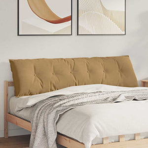 Cuscino per Schiena Marrone 180 x 50 cm Tessuto in Cords 42014941