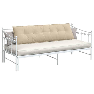 Cuscino per Schiena Crema 180 x 50 cm Tessuto in Microfibra 42014949