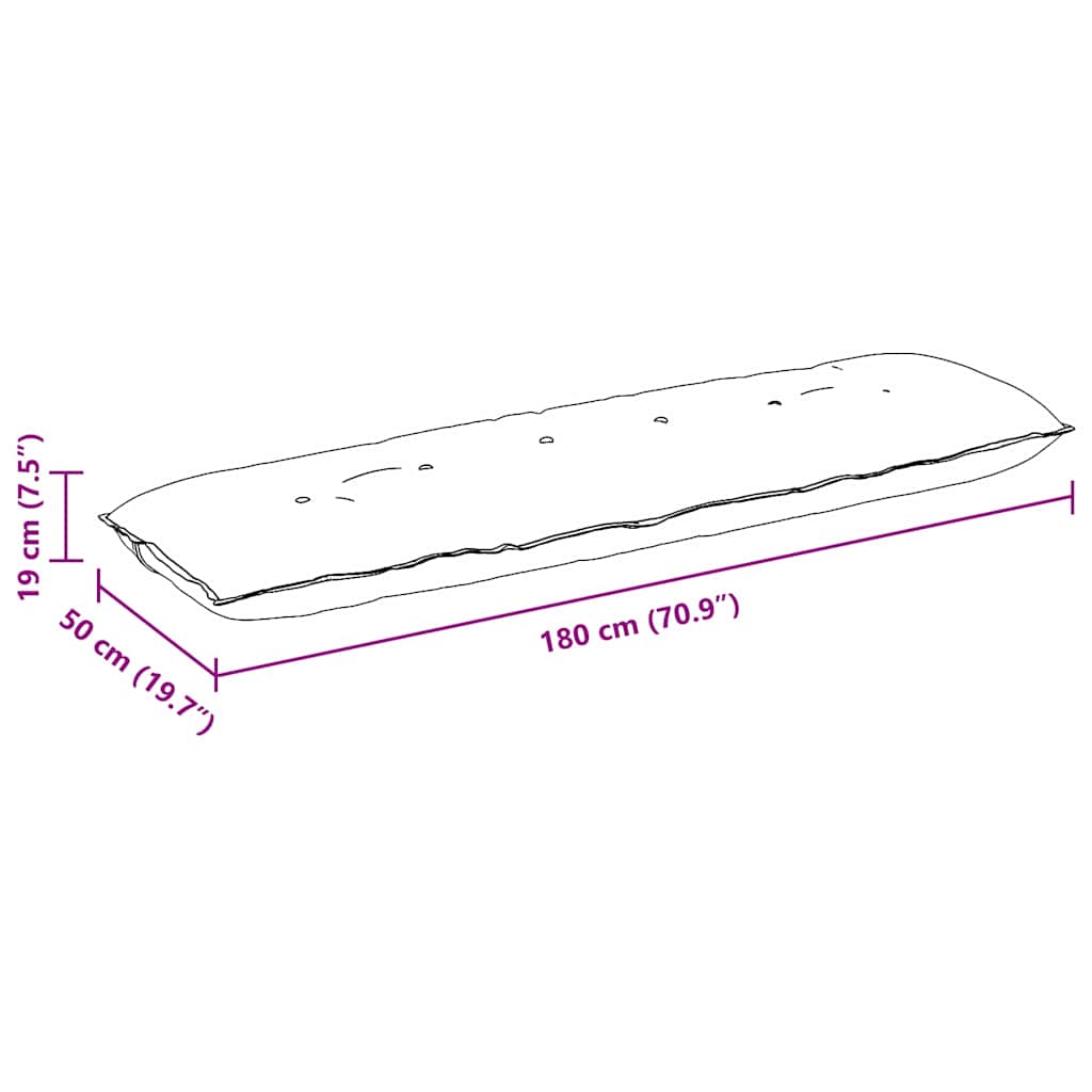 Cuscino per Schiena Crema 180 x 50 cm Tessuto in Microfibra 42014949