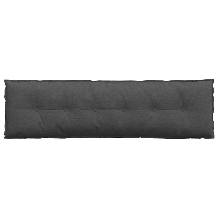 Cuscino per Schiena Grigio scuro 180 x 50 cm Tessuto in Cords 42014952