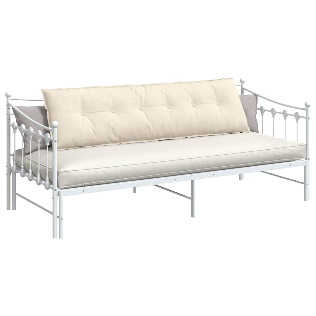 Cuscino per Schiena Crema 180 x 50 cm Tessuto in Cords 42014953