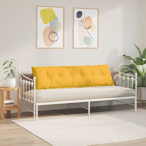 Cuscino per Schiena Giallo Chiaro 180 x 50 cm Tessuto in Cords 42014957