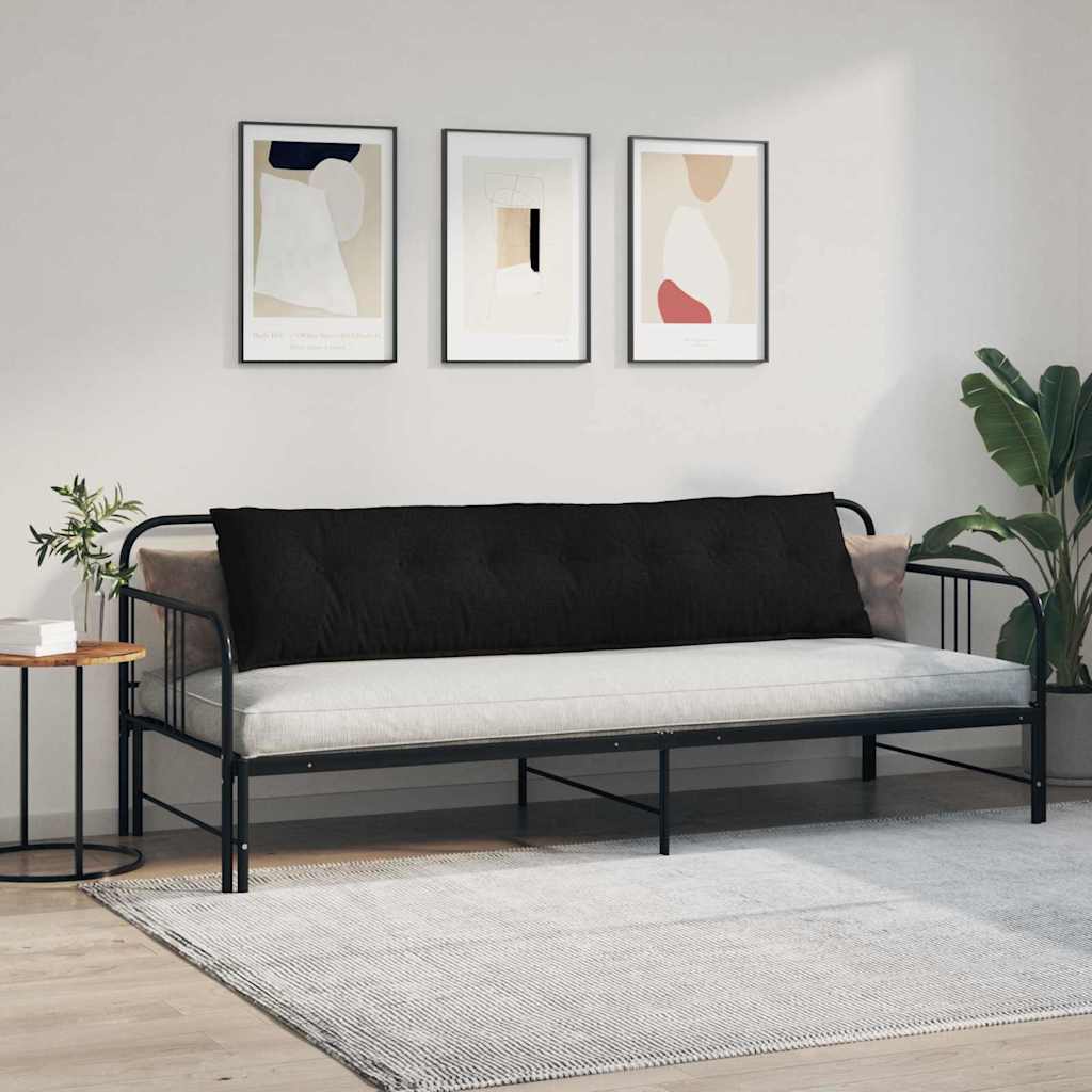 Cuscino per Schiena Nero 200 x 19 x 50 cm Tessuto 42014961