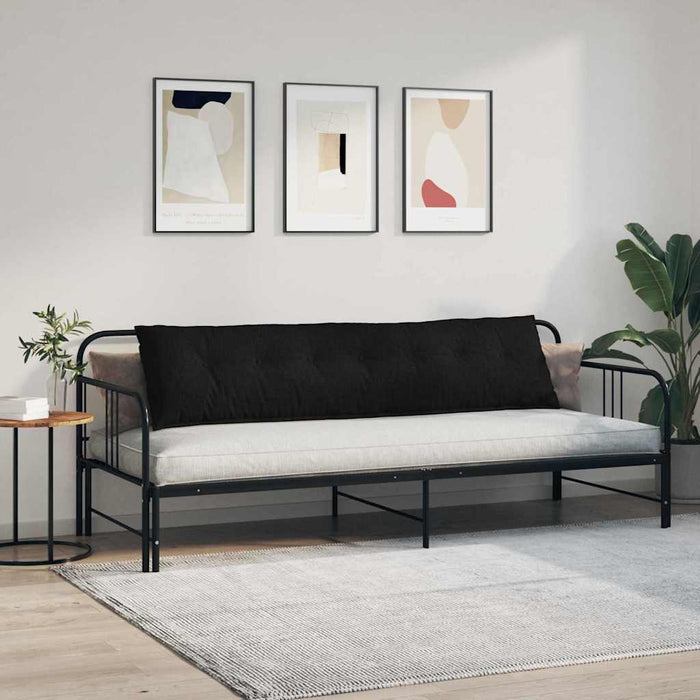 Cuscino per Schiena Nero 200 x 19 x 50 cm Tessuto 42014961