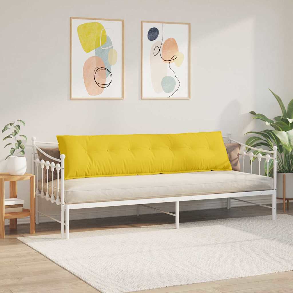 Cuscino per Schiena Giallo Chiaro 200 x 19 x 50 cm Tessuto 42014968