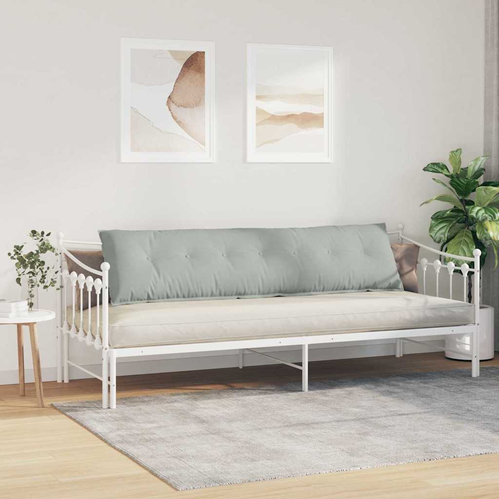 Cuscino per Schiena Grigio chiaro 200 x 50 cm Tessuto in Cords 42014976