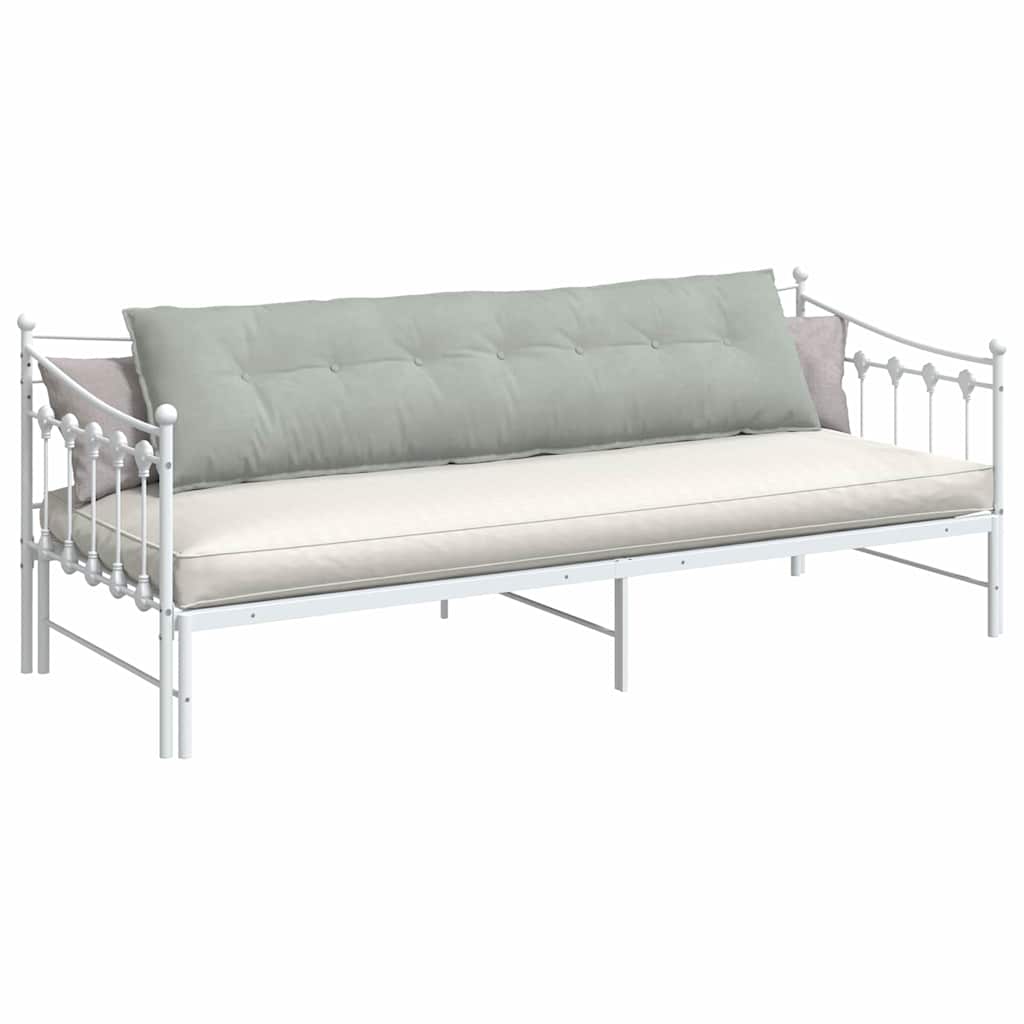 Cuscino per Schiena Grigio chiaro 200 x 50 cm Tessuto in Cords 42014976