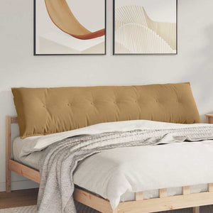 Cuscino per Schiena Marrone 200 x 50 cm Tessuto in Cords 42014984