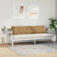 Cuscino per Schiena Marrone 200 x 50 cm Tessuto in Cords 42014984