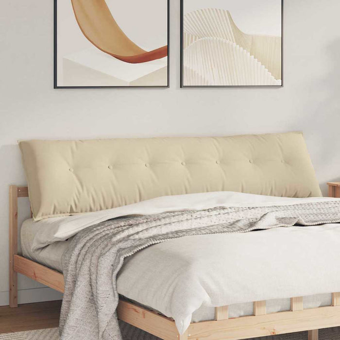 Cuscino per Schiena Crema 200 x 50 cm Tessuto in Microfibra 42014992