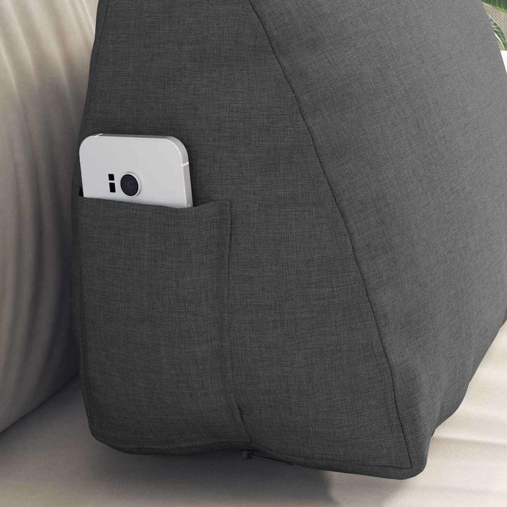 Cuscino per Schiena Grigio scuro 45 x 20 x 35 cm Tessuto 42015003