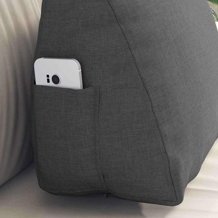 Cuscino per Schiena Grigio scuro 45 x 20 x 35 cm Tessuto 42015003