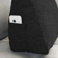 Cuscino per Schiena Nero 45 x 20 x 35 cm Tessuto 42015004