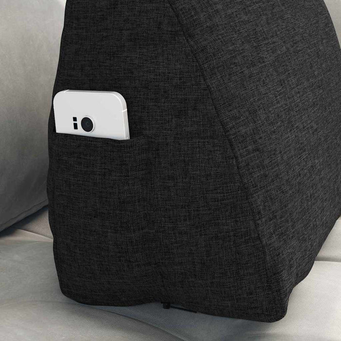 Cuscino per Schiena Nero 45 x 20 x 35 cm Tessuto 42015004