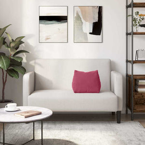 Cuscino per Schiena Rosso Vino 45 x 20 x 35 cm Tessuto in Cords 42015024