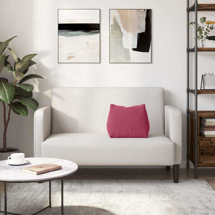 Cuscino per Schiena Rosso Vino 45 x 20 x 35 cm Tessuto in Cords 42015024