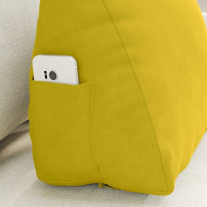 Cuscino per Schiena Giallo 45 x 20 x 35 cm Tessuto in Cords 42015026
