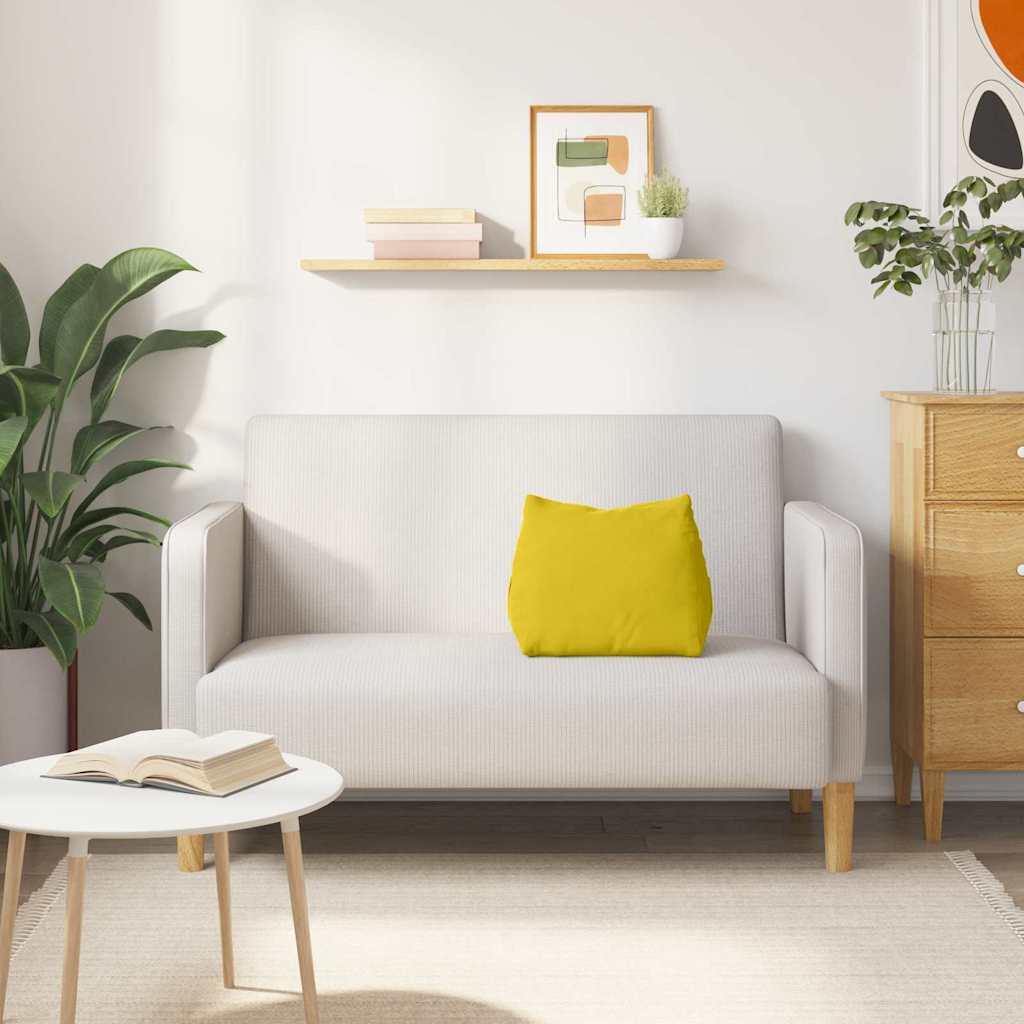 Cuscino per Schiena Giallo 45 x 20 x 35 cm Tessuto in Cords 42015026