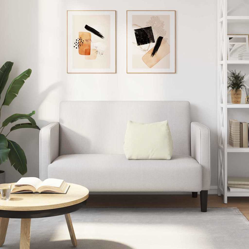 Cuscino per Schiena Crema 45 x 20 x 35 cm Tessuto in Cords 42015028