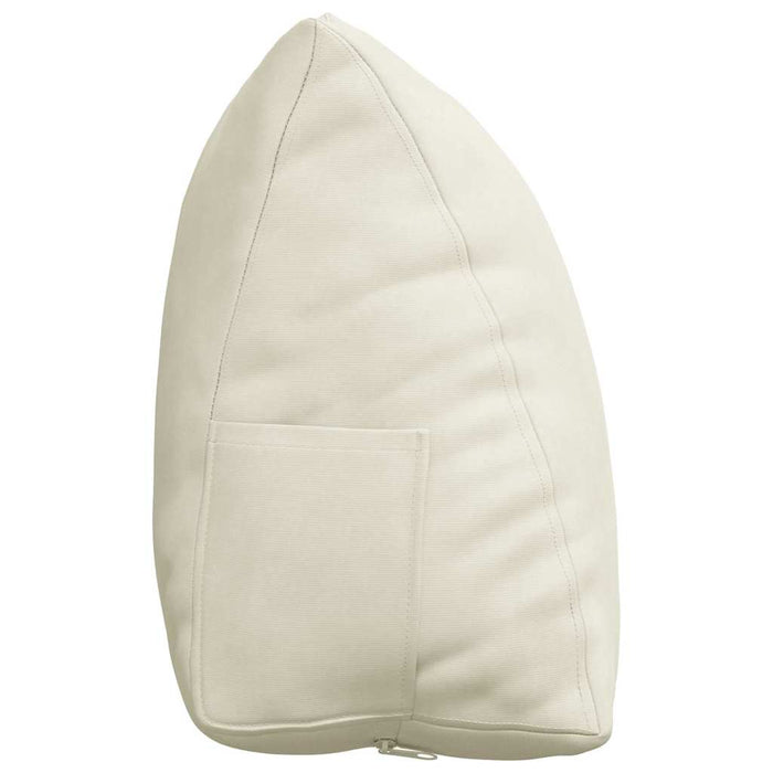 Cuscino per Schiena Crema 45 x 20 x 35 cm Tessuto in Cords 42015028