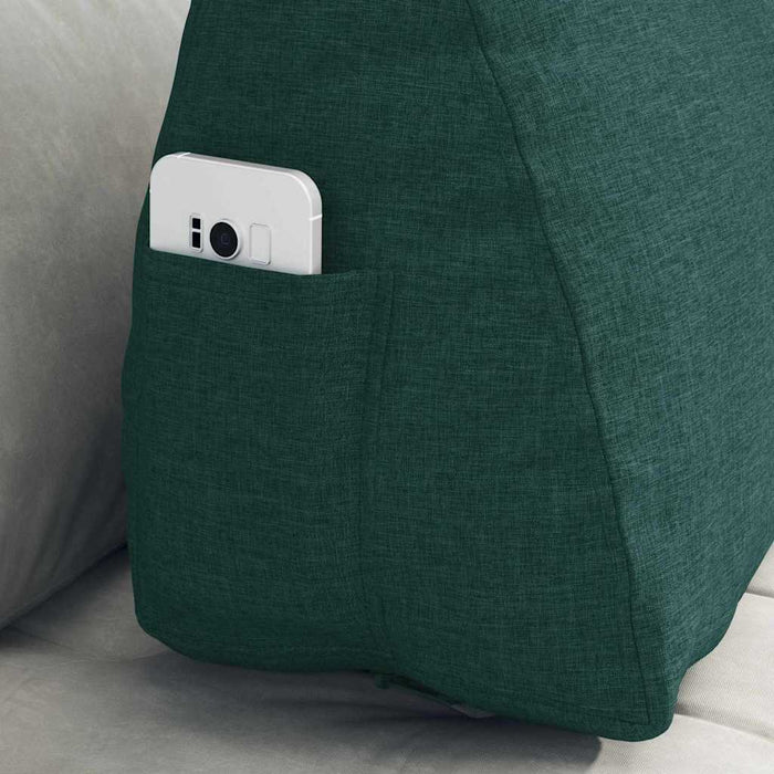 Cuscino per Schiena Verde Scuro 60 x 20 x 50 cm Tessuto 42015036