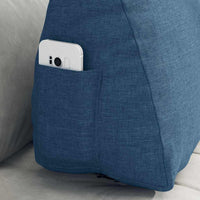 Cuscino per Schiena Blu 60 x 20 x 50 cm Tessuto 42015039