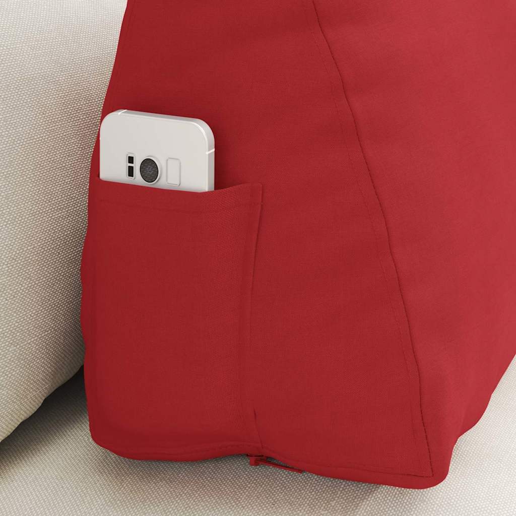 Cuscino per Schiena Rosso 60 x 20 x 50 cm Tessuto 42015043