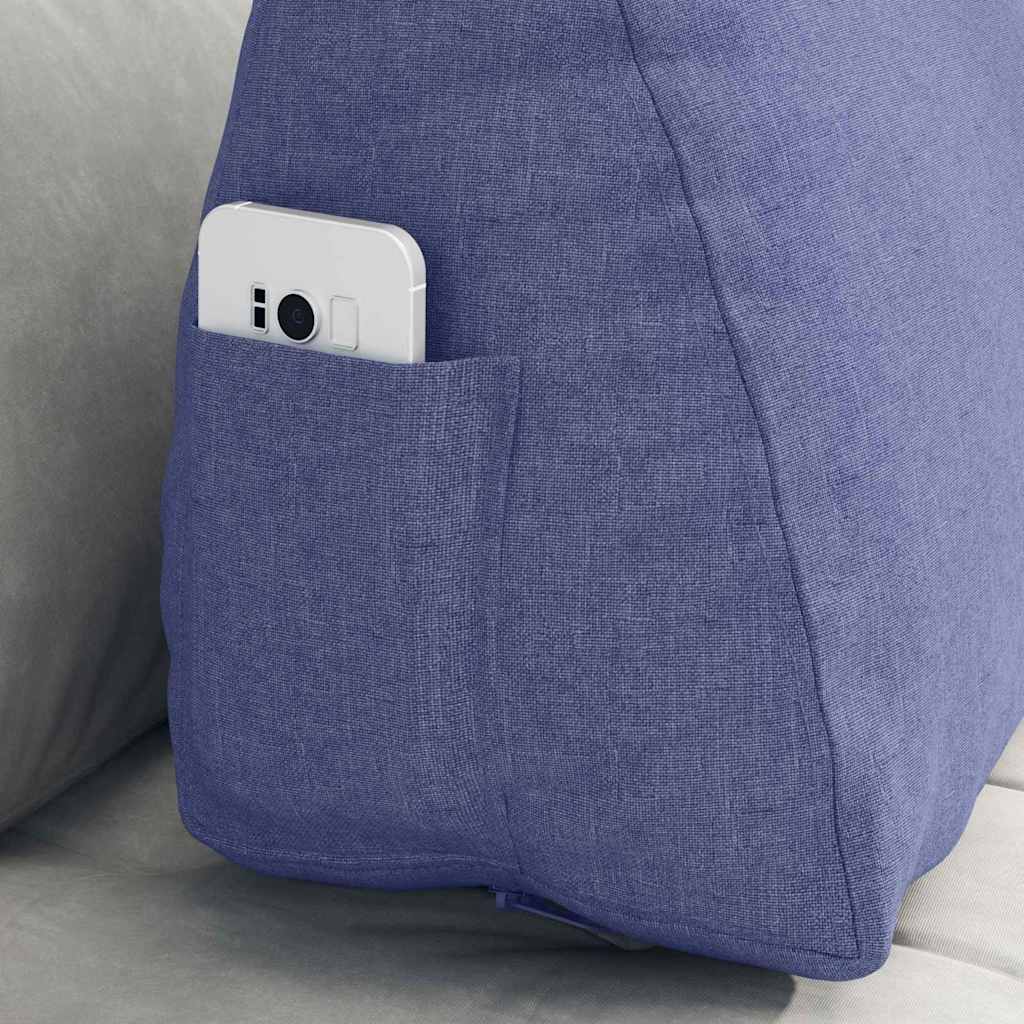 Cuscino per Schiena Blu jeans 60 x 20 x 50 cm Tessuto 42015045