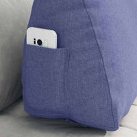 Cuscino per Schiena Blu jeans 60 x 20 x 50 cm Tessuto 42015045