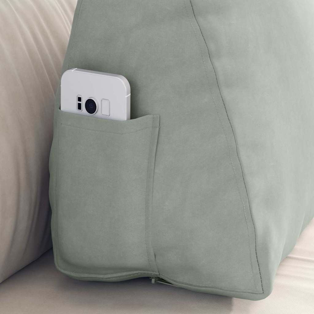 Cuscino per Schiena Grigio chiaro 60 x 20 x 50 cm 42015048