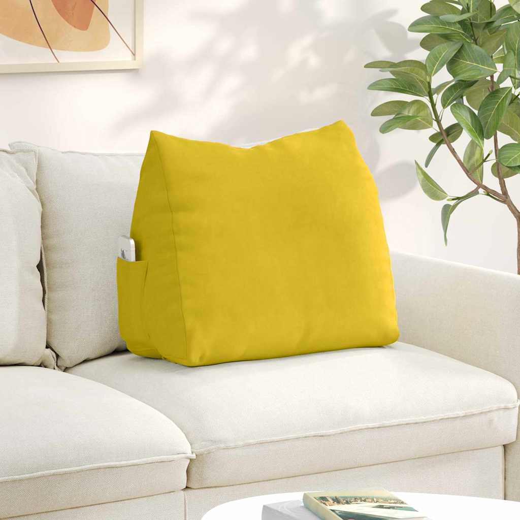Cuscino per Schiena Giallo 60 x 20 x 50 cm Tessuto in Cords 42015055