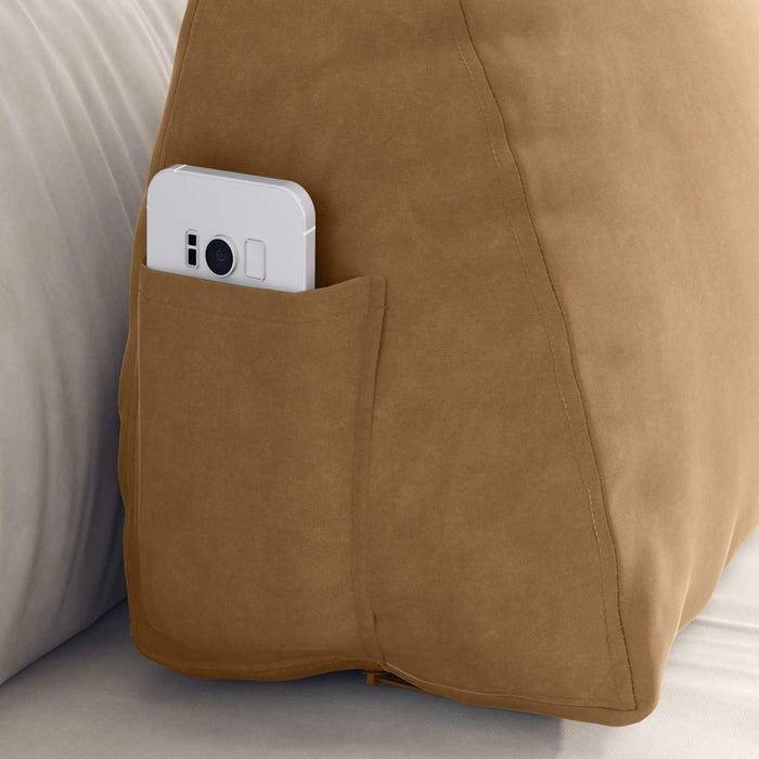 Cuscino per Schiena Marrone 60 x 20 x 50 cm Tessuto in Cords 42015056