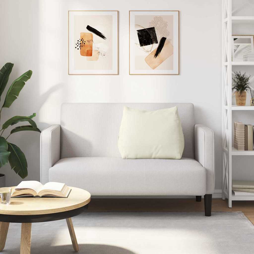 Cuscino per Schiena Crema 60 x 20 x 50 cm Tessuto in Cords 42015057