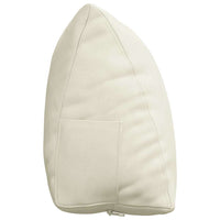 Cuscino per Schiena Crema 60 x 20 x 50 cm Tessuto in Cords 42015057