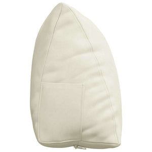 Cuscino per Schiena Crema 60 x 20 x 50 cm Tessuto in Cords 42015057