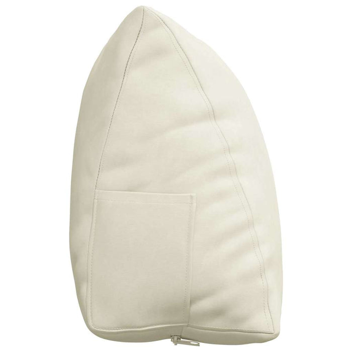 Cuscino per Schiena Crema 60 x 20 x 50 cm Tessuto in Cords 42015057