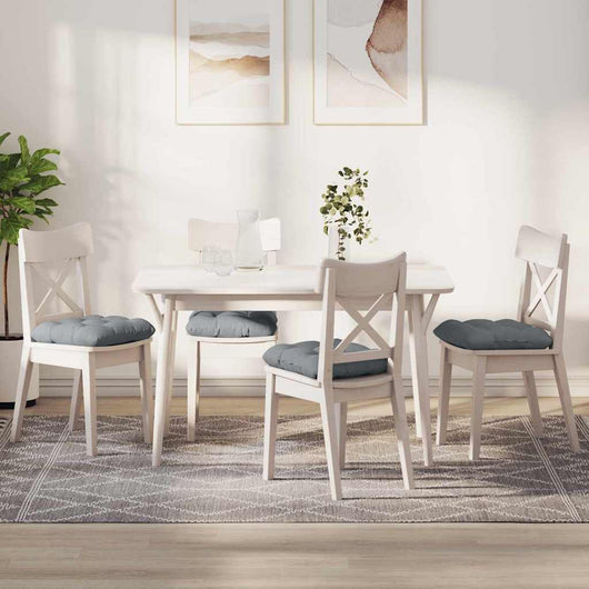 Cuscini per Seduta 4 pcs Grigio chiaro 40 x 40 x 12 cm Tessuto 42015060