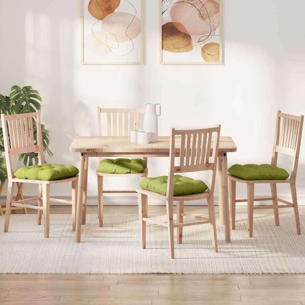 Cuscini per Seduta 4 pcs Verde chiaro 40 x 40 x 12 cm Tessuto 42015070
