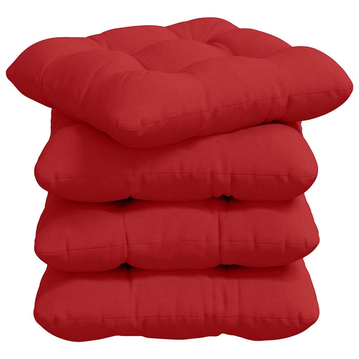 Cuscini per Seduta 4 pcs Rosso 40 x 40 x 12 cm Tessuto 42015072