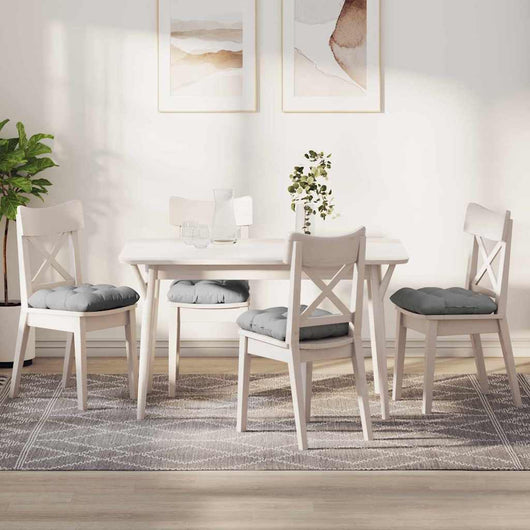 Cuscini per Seduta 4 pcs Grigio Nuvola 40 x 40 x 12 cm Tessuto 42015073