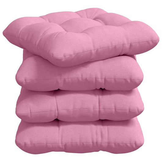Cuscini per Seduta 4 pcs Rosa 40 x 40 x 12 cm Tessuto 42015075