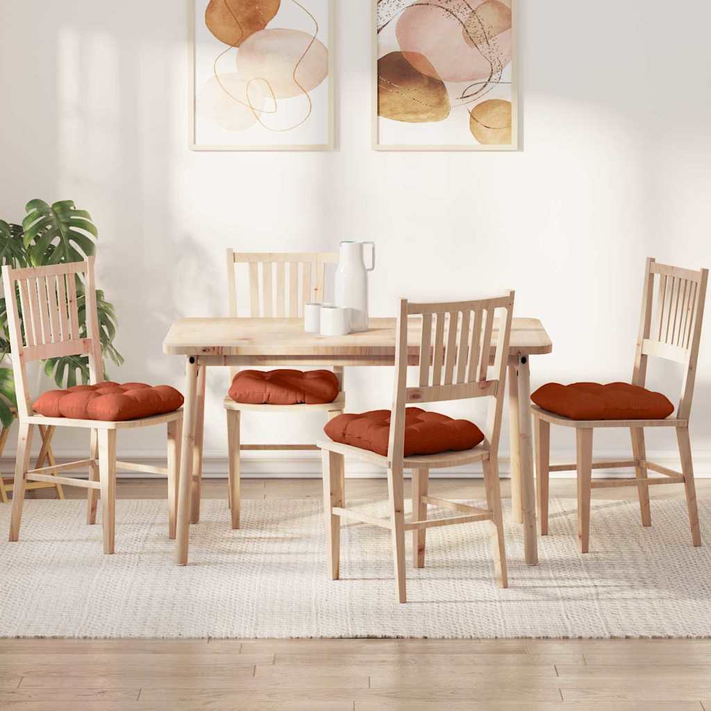 Cuscini per Seduta 4 pcs Rosso Arancio 40 x 40 cm 42015102