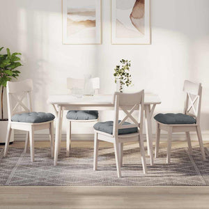 Cuscini per Seduta 4 pcs Grigio chiaro 45 x 45 x 12 cm Tessuto 42015103