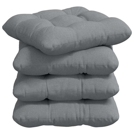 Cuscini per Seduta 4 pcs Grigio chiaro 45 x 45 x 12 cm Tessuto 42015103