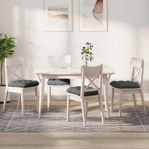 Cuscini per Seduta 4 pcs Grigio scuro 45 x 45 x 12 cm Tessuto 42015104