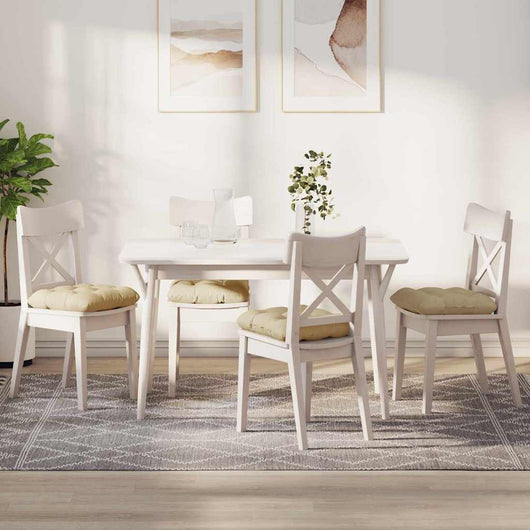 Cuscini per Seduta 4 pcs Crema 45 x 45 x 12 cm Tessuto 42015110