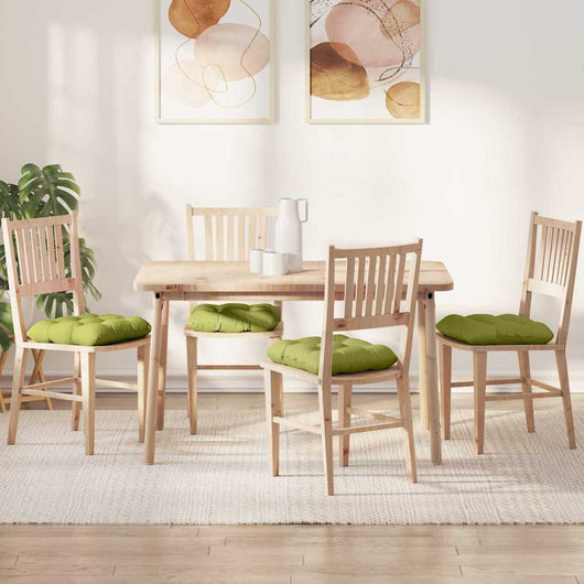 Cuscini per Seduta 4 pcs Verde chiaro 45 x 45 x 12 cm Tessuto 42015113